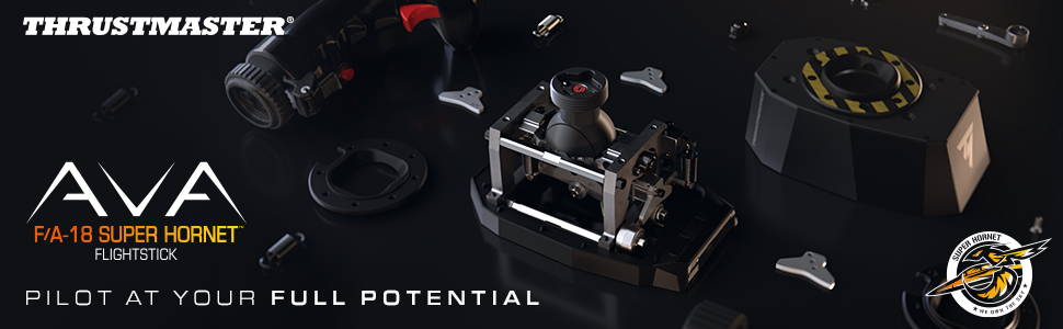 A large marketing image providing additional information about the product Thrustmaster AVA Flight Stick Bundle - Additional alt info not provided